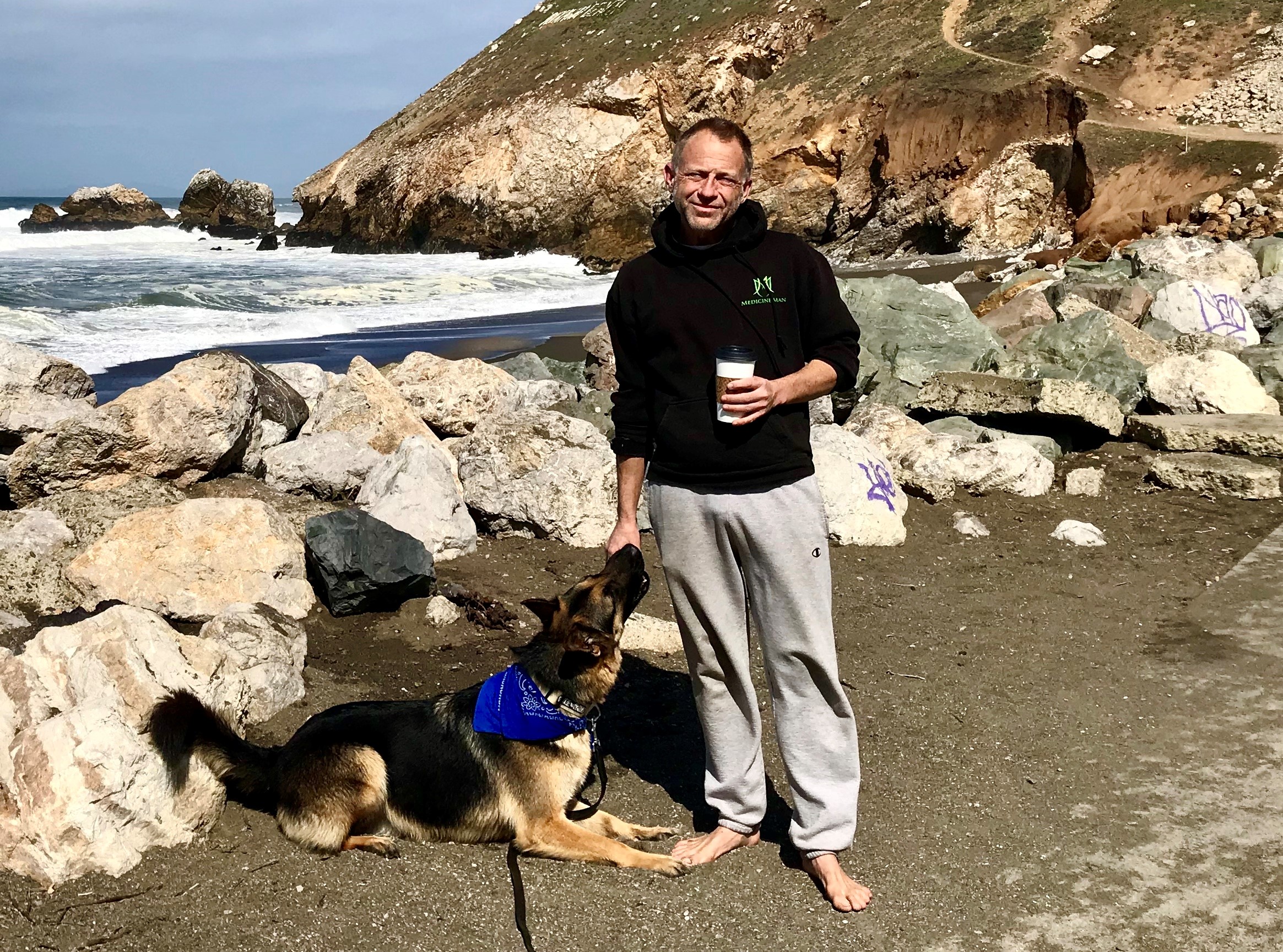 Picture of Sean Geary and his dog